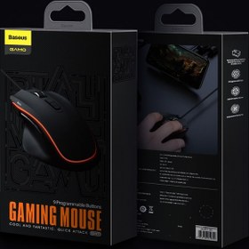 تصویر موس مخصوص بازی بیسوس Baseus GAMO 9 Programmable Buttons Gaming Mouse 