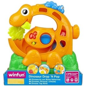 تصویر دایناسور فکری وین فان winfun Dinosaur Drop n Pop Ball Dropper