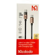 تصویر کابل شارژ سریع تایپ‌سی به تایپ‌سی 100 وات 5 آمپر رنگ طلایی مک‌دودو مدل CA-558 