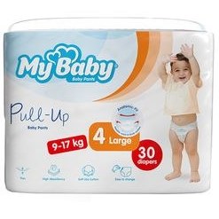 تصویر پوشک شورتی مای بیبی سایز 4 My Baby Pullup Baby Diaper size 4 pack of 30