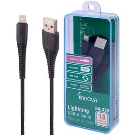 تصویر کابل آیفونی فست شارژ Innova BA-330 2.1A 1m Innova BA-330 2.1A 1m LIGHTNING FAST CHARGING DATA CABLE