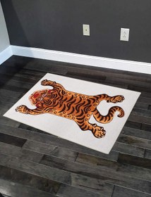 تصویر فرش راگ پینترستی ببر تبتی Tibetan tiger rug