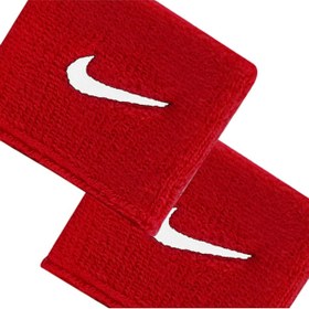 تصویر هد بند و مچ بند زنانه قرمز برند nike N.NN.04.601 Havlu Kol Bandı - Unisex Swoosh Wristbands