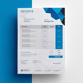 تصویر فاکتور و صورتحساب چند منظوره – Abstract invoice template 