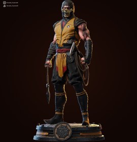 تصویر اکشن فیگور مجسمه اسکورپیون (Scorpion) مورتال کامبت (Mortal Kombat) 