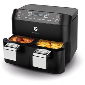 تصویر سرخ کن دوقلو بدون روغن کوچ ورک آلمان مدل Kochwerk DE21 - مشکی German Kochwerk DE21 oil-free twin fryer