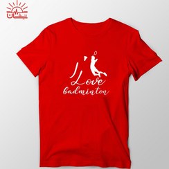 تصویر تیشرت قرمز بدمینتون 