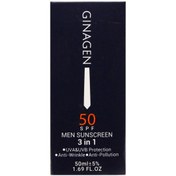 تصویر کرم ضد آفتاب بی رنگ 3 در 1 آقایان ژیناژن با SPF50 ا SPF50+ Men 3IN1 Sunscreen Cream SPF50+ Men 3IN1 Sunscreen Cream