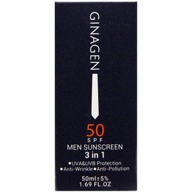 تصویر کرم ضد آفتاب بی رنگ 3 در 1 آقایان ژیناژن با SPF50 ا SPF50+ Men 3IN1 Sunscreen Cream SPF50+ Men 3IN1 Sunscreen Cream