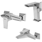 تصویر ست شیرآلات کی دبلیو سی مدل کوآترو رنگ طلایی مات 