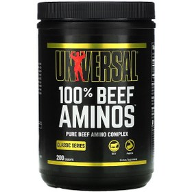 تصویر آمینو بیف یونیورسال 200 عددی Universal Nutrition 100% Beef Aminos 