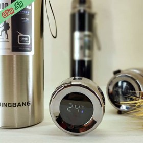 تصویر فلاسک هوشمند کوهنوردی استیل مدل جینگ بنگ ظرفیت 1 لیتر ا Smart flask model GINGBANG Smart flask model GINGBANG