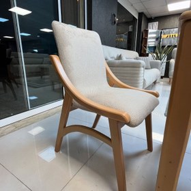 تصویر میز ناهارخوری چوبی جدید منحنی مبلی آمریکایی چوب راش 