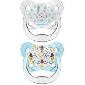 تصویر پستانک ارتودنسی دکتر براونز بسته ۲ عددی سایز ۰ تا ۶ ماه طرح خرگوش و زنبور 