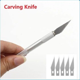 تصویر کاتر قلمی شش تیغ 