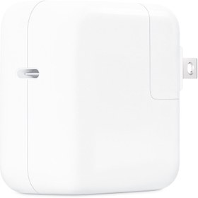 تصویر شارژر دیواری آیفون دو پین USB-C مدل A2347 20W ZMA - سفید - سفارش اروپا - اصلی USB-C two-pin iPhone wall charger model A2347 20W ZMA - white - order from Europe - original