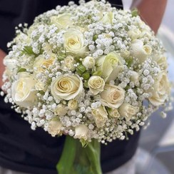 تصویر دسته گل عروس رز مینیاتوری 