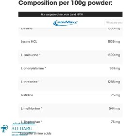 تصویر پودر آمینو ایی ای ای آیرون مکس طعم لیمو وزن ۵۰۰ گرم 