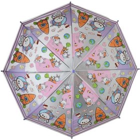 تصویر چتر بچگانه بنفش کلاسیک Classic طرح خرگوش 