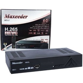 تصویر گیرنده دیجیتال مکسیدر مدل MX-3001JL.HEVC به همراه آنتن رومیزی امگا 