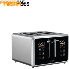 تصویر توستر نان عرشیا مدل 3072 Arshia Digital Bread Toaster Black - 2 Slot, 4 Slice, Baguette Control