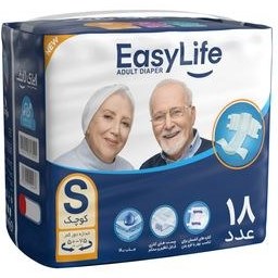 تصویر پوشینه چسبی بزرگسال سایز کوچک ایزی لایف18 عددی Easylife Adult Diaper Size Smal 18pcs