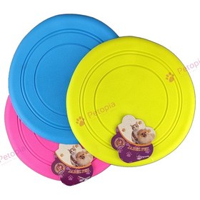 تصویر اسباب بازی فریزبی (دیسک چرخان)مخصوص سگ Dog Frisbee Dog Toy, Soft Silicone Flying Disc for Training Training Education Stress Relief Chasing Fun Soft