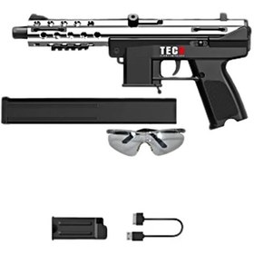 تصویر تفنگ اسباب بازی شارژی مدل TEC9 تیر ژله ای 