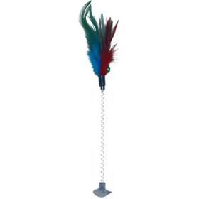 تصویر اسباب بازی فنری پر دار گربه قابل اتصال به اشیا (Cat Feather Toy Wand attached to objects) کد:1281 Cat Feather Toy Wand attached to objects