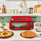 تصویر سرخکن و پیتزا پز کاراجا ترکیه مدل Multicrust Artisan Retro Karaca Multicrust Artisan Retro Pizza Makinesi ve Airfryer