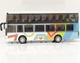 تصویر اتوبوس دوطبقه موزیکال فلزی عقب کش 