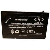 تصویر باطری 12ولت 7آمپر صباباتری. ماشین شارژی آسانسور یو پی اس ups 