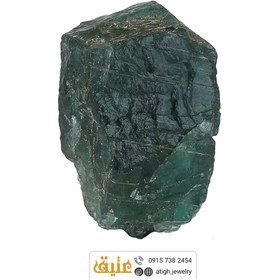 تصویر سنگ راف مولداویت (Moldavite) معدنی ناب و بینظیر سبز زیتونی از جمهوری چک 
