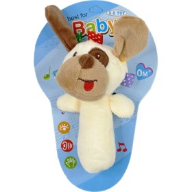 تصویر اسباب بازی عروسک جغجغه ای سگ گوش دراز 