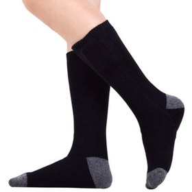 تصویر جوراب گرمکن حرارتی کوهنوردی 1 Pair Heated Crew Socks Adjustable Heated Compression Socks Fashion Comfortable Long Winter Socks for Men and Women