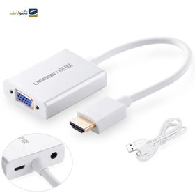 تصویر تبدیل HDMI به VGA AUX یوگرین Ugreen MM102 402 Ugreen Converter HDMI to VGA / AUX MM102-402