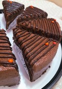 تصویر شیرینی تر شکلاتی / هر اسلایس صد گرم ا Chocolate cake Chocolate cake