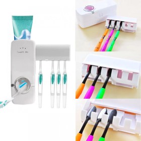 تصویر جا مسواکی و خمیردندان ریز اتوماتیک Creative ا Creative Automatic Toothbrush And Toothpaste Holder Creative Automatic Toothbrush And Toothpaste Holder