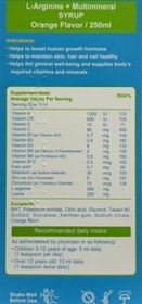 تصویر لیکو آپ مکمل ال-آرژنین ال-لیزین ویتامین A C D3 B زینک برای افزایش قد، عضله‌سازی و ایمنی مناسب کودکان بالای ۳ سال و بی‌اشتهایی، طعم پرتقال بدون الکل