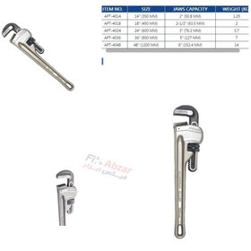 تصویر آچار لوله گیر شلاقی 36 اینچ لیکوتا مدل APT-4036 LICOTA ALUMINUM HANDLE PIPE WRENCH 46 INCH APT-4036