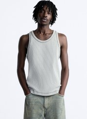 تصویر تاپ مردانه زارا RIBBED TANK TOP 