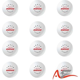 تصویر توپ پینگ پنگ دونیک مدل COACH+40 بسته 12 عددی 