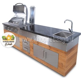 تصویر باربیکیو آیلند استیل میز سنگی 