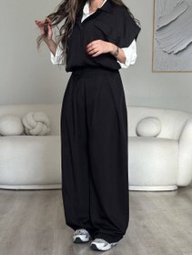 تصویر ست وست و شلوار مدل آریانا روجا کالکشن تابستانه 1405 - سایز Set vest shalvar