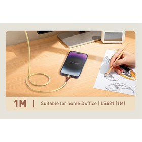 تصویر کابل تبدیل USB به لایتنینگ الدینیو مدل LS681 طول 1 متر 