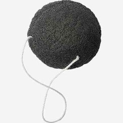 تصویر اسفنج شستشو و پاکسازی کنجاک زغال سنگ Charcoal Konjac Sponge