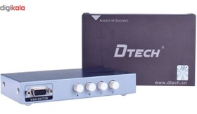 تصویر سوییچ VGA چهار پورت دی تک مدل دی تی 7034 DT-7034 4 to 1 VGA Switch