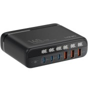 تصویر شارژر رو میزی چند پورت 140 وات الدینیو (LDNIO) مدل A6140C 