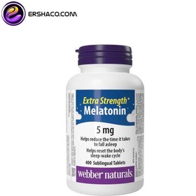 تصویر ملاتونین وبر نچرالز 5 میلی گرم ۴۰۰ عددی Webber naturals Melatonin400