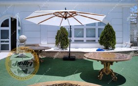 تصویر چتر باغی سایه بان پایه کنار قطر سه متری 